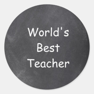 Amazing Teacher Chalkboard Design Gift Idea Classic Round Sticker