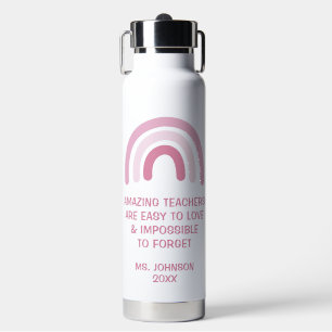 Amazing Teachers are Easy to Love Rainbow Water Bottle