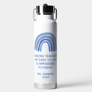 Amazing Teachers are Easy to Love Rainbow Water Bottle