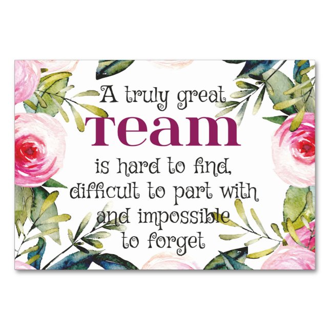 Amazing team work thank you quote office wall art (Front)