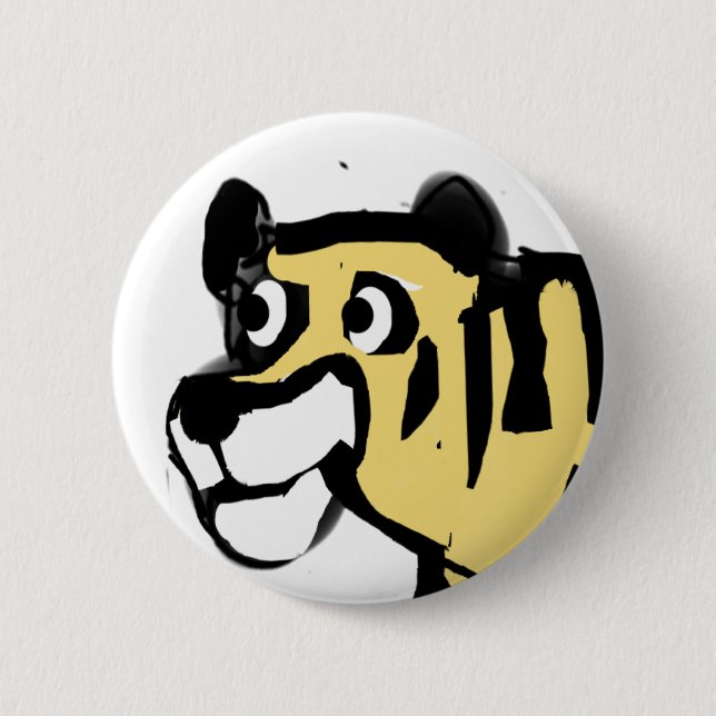 Amazing Tiger  6 Cm Round Badge (Front)