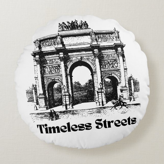Amazing Timeless streets hands bag for you  Round Cushion (Front)