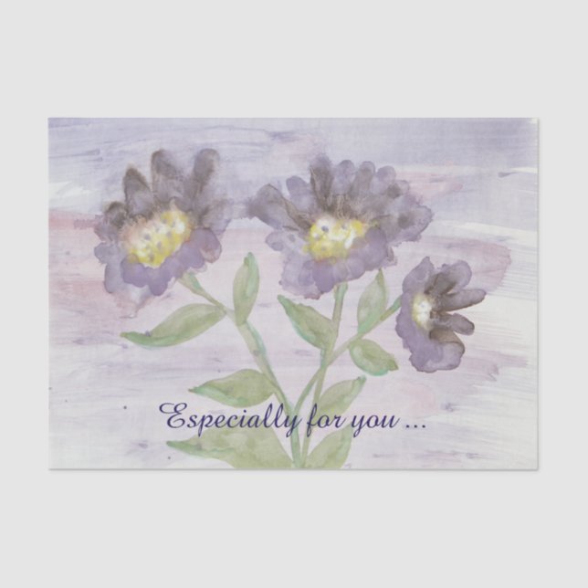 Amazing tissue paper large purple flowers (Front)