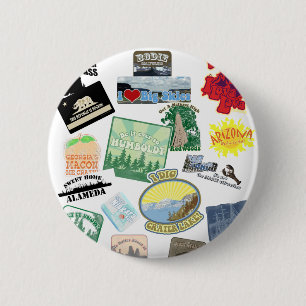 Amazing Travel Collage 6 Cm Round Badge
