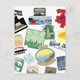 Amazing Travel Collage Postcard