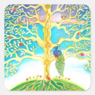 AMAZING TREE OF LIFE SQUARE STICKER