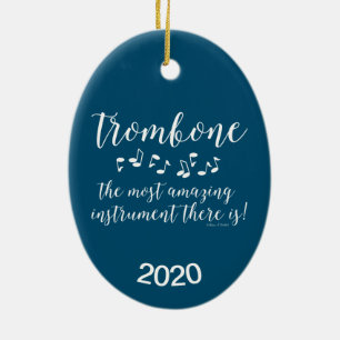 Amazing Trombone Ceramic Tree Decoration