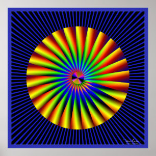 Amazing Turbine Optical Illusion Poster