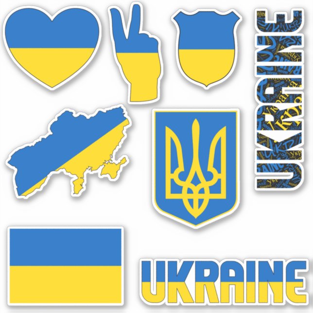 Amazing Ukraine Shapes National Symbols (Front)