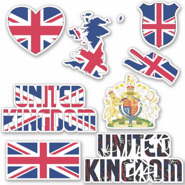 Amazing United Kingdom Shapes National Symbols (Front)