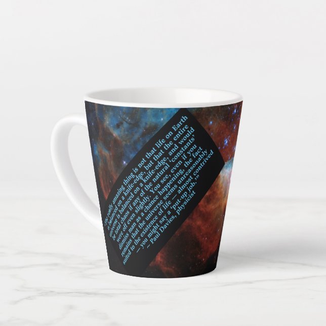 Amazing Universe Scientist Quotation Latte Mug (Left Angle)