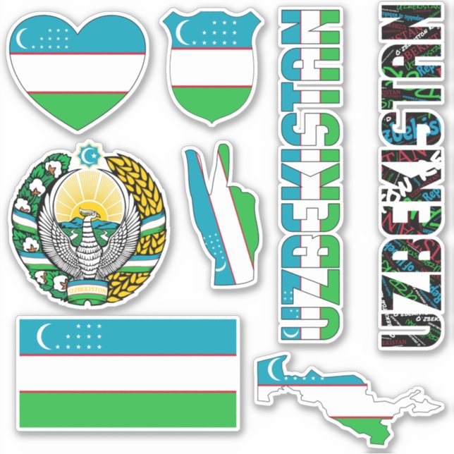 Amazing Uzbekistan Shapes National Symbols (Front)