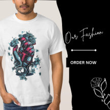 Amazing vector t-shirt design with a bleeding palm
