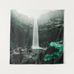 Amazing view of Svartifoss waterfall. Scenic image Tapestry