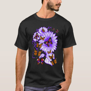 Amazing violet girls hair Butterfly new life and h T-Shirt