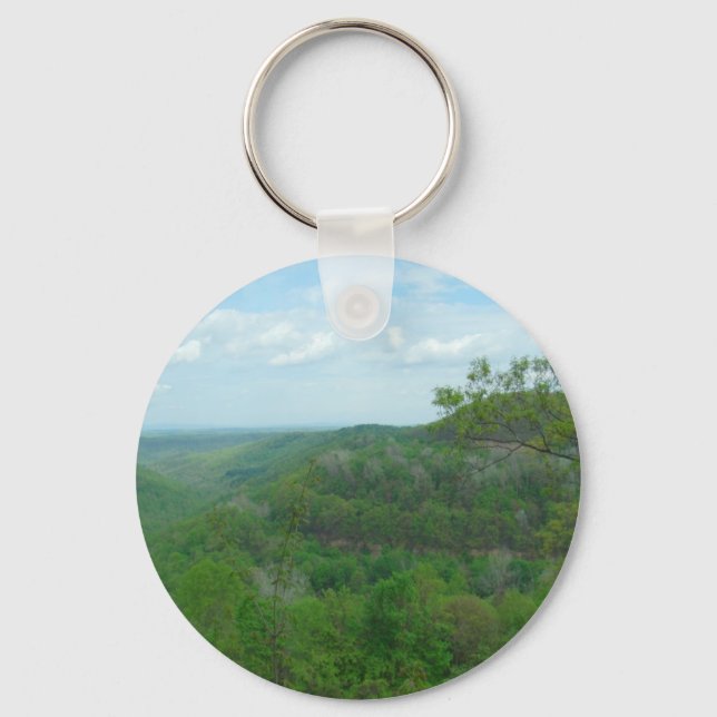 Amazing West Virginia Mountain View Key Ring (Front)