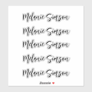 Amazing whimsical script personalised name