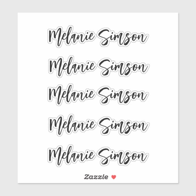 Amazing whimsical script personalised name (Sheet)