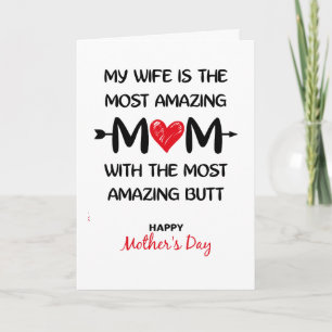 Amazing Wife Amazing Butt, Funny Mother's Day Invitation