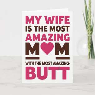 Amazing Wife Bold Text Card