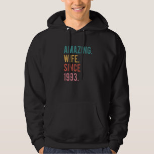 Amazing Wife Since 1993 29th Wedding Aniversary H Hoodie