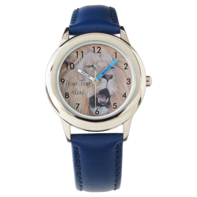 amazing wildlife picture of big cat roaring lion watch (Front)