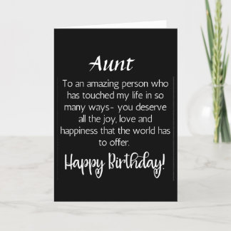 AMAZING WISHES FOR MY **AUNT'S** BIRTHDAY  CARD