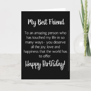 AMAZING WISHES FOR MY **BEST FRIEN** BIRTHDAY  CARD