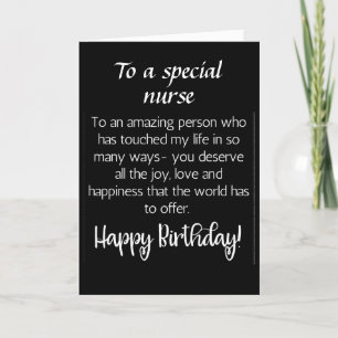 AMAZING WISHES to A SPECIAL *NURSE* BIRTHDAY Card