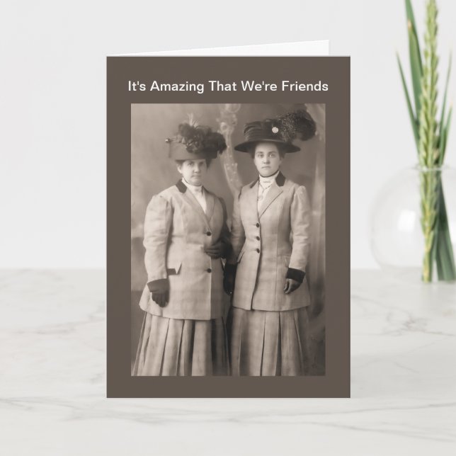 Amazing, Wonderful Friendship - Vintage Photograph Card (Front)