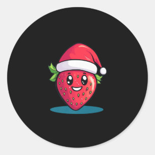 Amazing Xmas Strawberry Outfit For Boys And Girls Classic Round Sticker