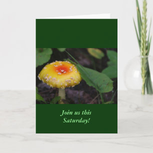 Amazing Yellow Mushroom Invitation