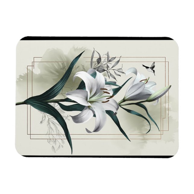 Amazon Lily Art – Gold & Scandi Style Magnet (Horizontal)