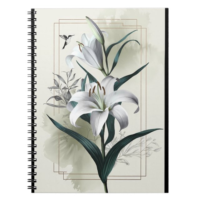 Amazon Lily Art – Gold & Scandi Style Notebook (Front)