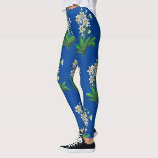 amazon lily flowers leggings