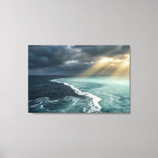 Amazon Meeting of Waters - Realistic Zen Landscape Canvas Print