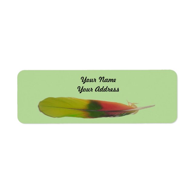 Amazon Parrot Feather address labels (Front)