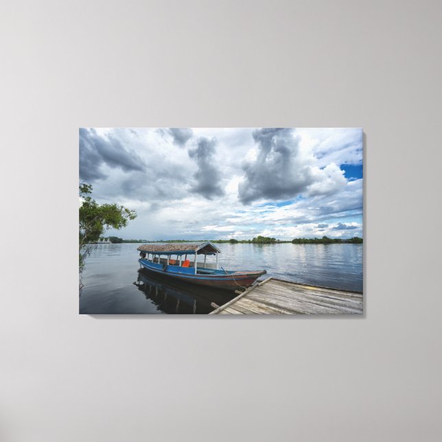 Amazon Tourist Boat Canvas Print (Front)