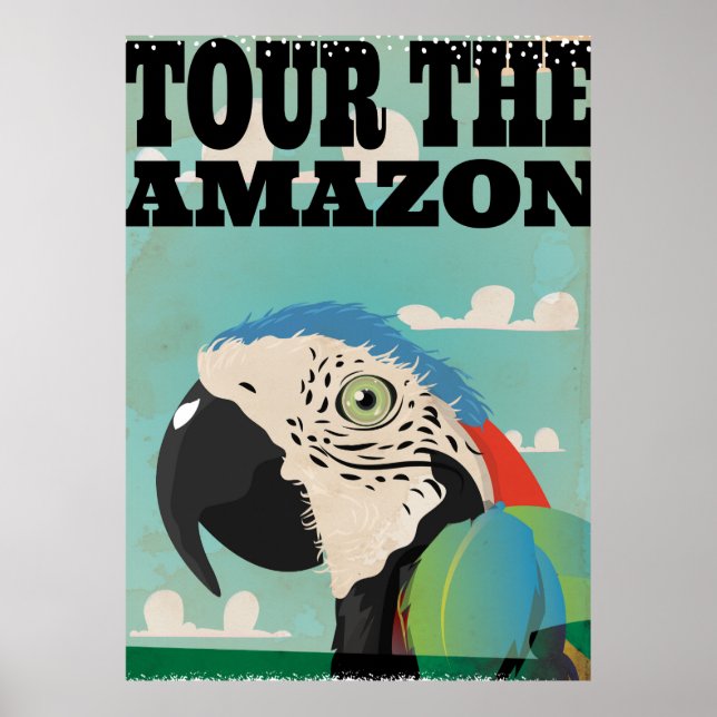 Amazon vintage travel poster (Front)