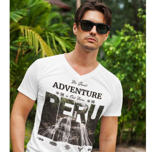 Amazonas Peru   Rainforest, Waterfall, Bayoz, Inca T-Shirt