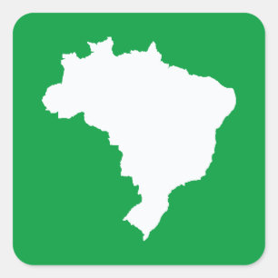 Amazonian Green Festive Brazil at Emporio Moffa Square Sticker