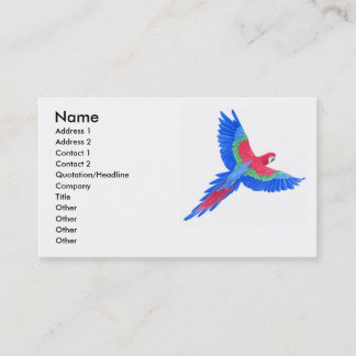 Amazonian Macaw Business Card