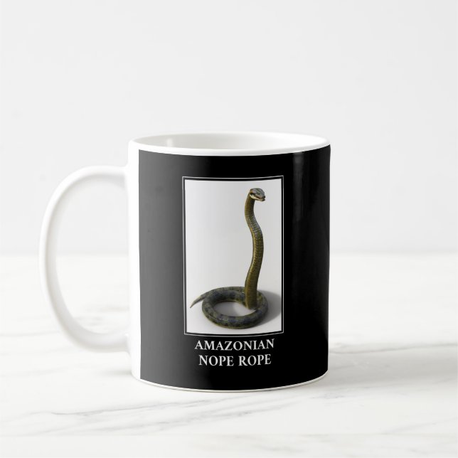 Amazonian Nope Rope - Anaconda Snake Danger Coffee Mug (Left)