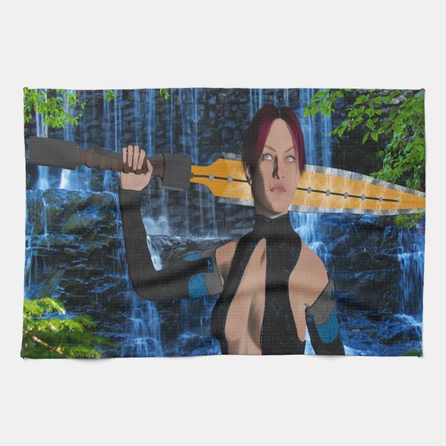 Amazonian Woman Tea Towel (Horizontal)