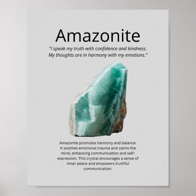 Amazonite Crystal Meaning Poster (Front)
