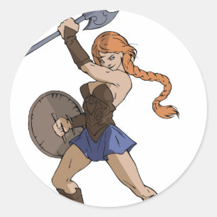 Amazons and Warriors Classic Round Sticker