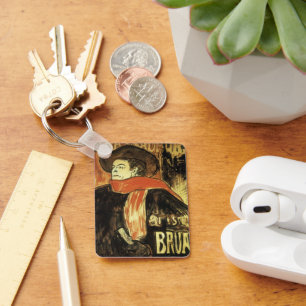Ambassadeurs, Aristide Bruant by Toulouse Lautrec Key Ring