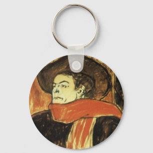 Ambassadeurs, Aristide Bruant by Toulouse Lautrec Key Ring