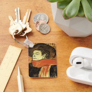 Ambassadeurs, Aristide Bruant by Toulouse Lautrec Key Ring