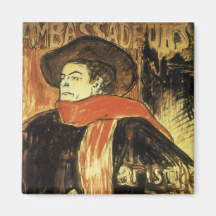 Ambassadeurs, Aristide Bruant by Toulouse Lautrec Magnet